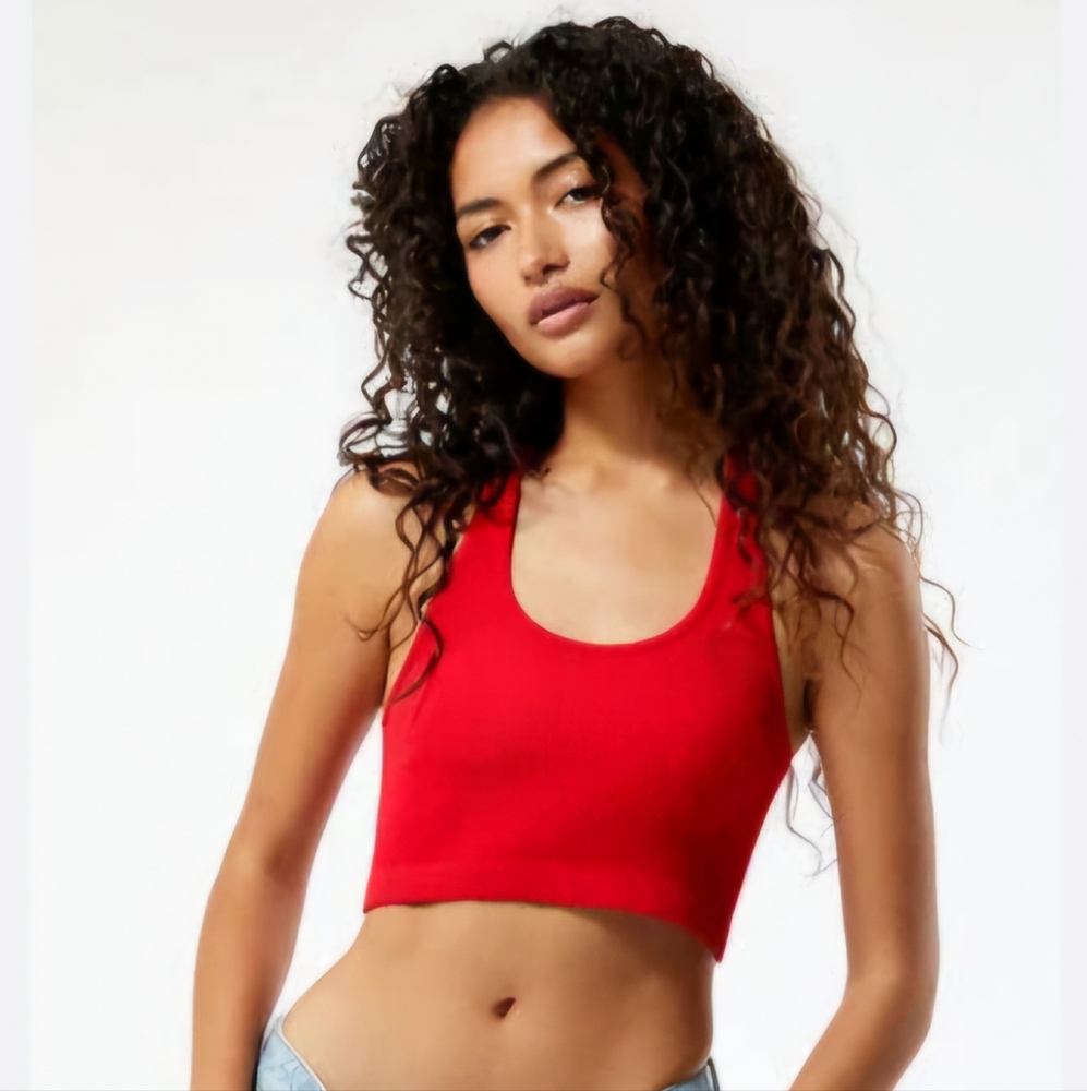 Contour By Pacsun Red Halterneck Top In Sz Small